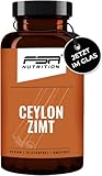 Ceylon Zimt Kapseln 2500 mg (10:1 Extrakt) - Glasdose - 180 Kapseln (6 Monate) - frei von Zusätzen - vegan - FSA Nutrition