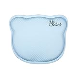 KOALA BABYCARE Babykissen Plagiozephalie, abnehmbar (mit Zwei Kissenbezügen), hilft EIN Plattkopfsyndrom vorzubeugen und zu behandeln. Aus Memory Foam - Blau - Registriertes Design KBC®