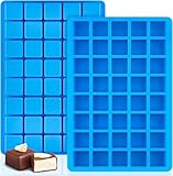 CLUEWR 2 Stück Quadratische Süßigkeiten 80 Cavity Formen Schokoladenform aus Silikon für Bonbons, Eiswürfeln, Gelee, Pralinen, Karamell