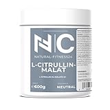 Natural-Fitness24 L-Citrullin-DL-Malat 2:1 Pulver 600g Dose | Citrullin Neutral ohne Aromen und Süßungsmittel | hochdosiert - sehr gute Löslichkeit