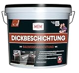 MEM Dickbeschichtung, für Neu- und Altbauten, Tausalzbeständig und fäulnisfest, Gebrauchsfertig, Einfach zu verarbeiten, Lösemittelfrei, 12 l, Dunkelbraun