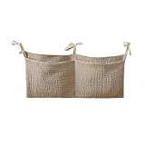 IUHRIE Babybett Organizer,Baby Kinderzimmer,Bett Kinderbett,Betttasche Spielzeugtasche,Wickel,Etttasche,Bettumrandung Hausbett,Verstellbarer Aufbewahrungstasche,Windel Geeignet Zum Aufhängen Am Oder