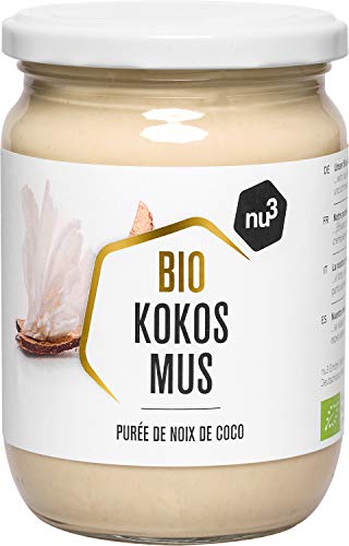 nu3 - Bio Kokosmus aus 100% frischen Kokosnüssen - 450 ml - Natürliches Kokosmus aus Sri Lanka - perfekt zum Kochen, Backen, Braten oder als Brotaufstrich (Vegan)