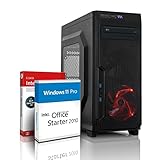 AMD Quad Gaming PC mit 3 Jahren Garantie! Athlon X4 950 Quad Core, 3.8 GHz | 16GB GDDR4 | 256GB SSD + 2000GB | Radeon RX 550 2GB DDR5 | DVD | USB 3.0 | LAN | Win11 Pro | WLAN | MS Office #6893