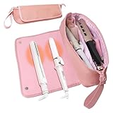 siduytin Professionelle Reisetasche für Haarwerkzeuge, 2 in 1 Organizer, hitzebeständige Stoffmatte für Haarglätter, Verwicklungen, Haarbürste, B