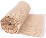 Tischläufer Jutestoff 15cm x 5m Juteband Jute Rolle für Hochzeitsdeko Tischdeko Natur Boho Deko Vintage Haus Zimmer Garten Dekoration Stoff Meterware Tischdecke Natur, 15cm x 5m