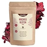 Hibiskusblüten ganz getrocknet 1000g | leicht säuerlich-fruchtiger Geschmack | essbare Hibiskus Blüte | süß-aromatischer Hibiskustee | ideal für Salate, Desserts, Kuchen, Joguhrts | vom Achterhof