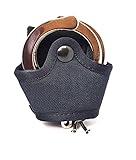 Offener Polizei-Handschellenhalter mit Gürtelschlaufe, blau, schnell ausziehbar, für Handschellen, schwarz, Polizei, hergestellt in Italien
