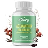 Vitabay Astaxanthin 12 mg Hochdosiert & Vegan - 90 Softgel Kapseln Laborgerpüft & Ohne unerwünschte Zusätze - Natürliches Astaxanthin