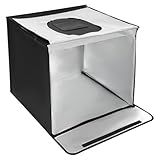 HarBin-Star - Fotobox, 60 x 60 x 60cm Faltbare Fotostudio, Lichtzelt mit 60 LED-Licht & 5 Backdrops, Farbtemperatur 5500K, für Produktfotografie und Kleine Gegenstände