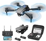 Wipkviey Drohne mit Kamera für Anfänger, T27 Faltbare-Quadcopter für Erwachsene, FPV RC-Drohnen mit 3D-Flips/Höhenhaltung/Gesten-Selfie/Wegpunktflug, 2 Batterien, Geschenke für Kinder Jungen/Mädchen