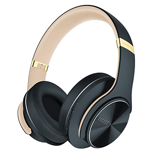 DOQAUS Bluetooth Kopfhörer Over Ear, [Bis zu 52 Std] Kabellose Kopfhörer mit 3 EQ-Modi, HiFi Stereo Faltbare Headset mit Mikrofon, weiche Ohrpolster für iPhone/ipad/Android/Laptops (Asphaltgrau)