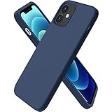 ORNARTO kompatibel mit iPhone 12 Mini 5,4 Silikon Case, Hülle Ultra Dünne Voller Flüssig Handyhülle Schutz für iPhone 12 Mini(2020) 5,4 Zoll Dunkelmarine