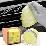 ToysButty Auto Reinigungsgel Detailing Kit, Innenraum Auto Reiniger mit High End Zitroneduft Reinigungsknete im edlen Glas, Staubreinigungsgel für Tastatur Apple Laptop Auto Reinigungsprodukte