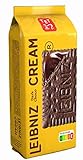 LEIBNIZ Cream Dark Choco, 190 g, knusprige Kakaoekse mit zarter Schokoladencreme (1 x 190 g)