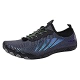 Generisch Barfuß Sneaker Damen Jogging Schuhe MäNner 43 -Wasserschuhe für Herren, schnell trocknende Schuhe, Schwimm- und Tauchschuhe, Wanderschuhe, Flacher, Wasser Schuhe Damen Meerschuhe (Grey, 41)