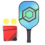 Leijiaer Pickleball Paddel Set Carbon Faser Gesichtsschläger mit 2pcs Ball- und Aufbewahrungstasche Premium Leichtes Paddel für Innensportanfänger im Freien Fortgeschrittene (Offizieller PK-063)