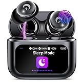 Bluetooth Kopfhörer, Mini Schlafkopfhörer Bluetooth 5.4 mit Touchscreen, 2025 Neue in Ear Kopfhörer Kabellos mit ENC Noise Cancelling, IPX7 Ohrhörer mit 48H Immersiver Deep Bass Ohrhörer/5 EQ-Modus