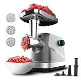 Cecotec Fleischwolf Crusher 1400, 1360 W Leistung, Schneidet, hackt und zerkleinert, 3 Schneidscheiben, 1 Edelstahlklinge, 1,5 kg Fleisch pro Minute