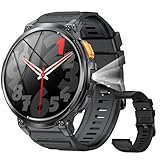 ESFOE Smartwatch Herren mit Taschenlampe/1.85“ HD Display/730 mAh Akku Telefonfunktion Smart Watch mit 120+ Sportmodi, IP68 Wasserdicht Fitnessuhr with 24/7 Herzfrequenz, für Android iOS