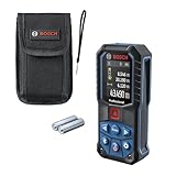 Bosch Professional Laser-Entfernungsmesser GLM 50-27 C (Reichweite: bis 50 m, robust, IP65, Bluetooth-Datenübertragung, 2 AA-Batterien, Schlaufe, Tasche)