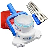 Poolwonder Cleverix Akku Poolsauger – Made in Austria, superleicht & handlich, kabelloser Unterwasser-Sauger zur Reinigung Kleiner Pools, Whirlpools & Aufstellbecken, einfachste Filterentleerung