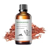 Sandelholz ätherisches Öl Mumianhua Reines Sandelholzöl Ätherisches Öl Therapeutischer Grad Sandelholz Aromatherapieöl für Haut, Massage, Haar, Diffusor, Parfüm, Kerzen und Seifen 100 ml