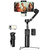 hohem iSteady V3 Gimbal Smartphone - Upgraded 3-Achsen Gimbal Stabilisator, Magnetischer AI-Tracker, Abnehmbarer Controller, Built-in Extended Pole & Tripod, Foldable Gimbal für Live Streaming, Vlog