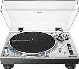 Audio-Technica LP140XPSVEUK Professioneller Manueller DJ-Plattenspieler mit Direktantrieb Zilve