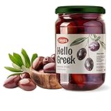 Hello Greek Dimitra Kalamata Oliven 400g - Glutenfreie, Laktosefreie, Vegane, Handgepflückte Oliven in Premium-Qualität Mit Reichem Geschmack aus Kalamata - Ideal Für Gesunde und Natürliche Snacks