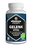 Gelenk Vital Kapseln hochdosiert mit Glucosamin + Chondroitin + Hyaluronsäure + MSM, 90 Kapseln als 1 Monatskur, Natürliche Nahrungsergänzung ohne Zusatzstoffe, Made in Germany