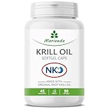 NKO® Krillöl Softgel Kapseln (Testsieger) - hochwertiges Omega 3, 6, 9 - reich an EPA und DHA - Astaxanthin, Vitamin E, Choline und Phospholipide - Herz Immunsystem Gedächtnis - 90 Stück von MoriVeda