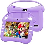 VESWWE Kinder Tablet 7 Zoll Android Tablet für Kinder mit WiFi Bluetooth 32GB ROM kindgerechte Hülle Kindertablet von 3 bis 12 Jahren Mädchen Junge (Lila)