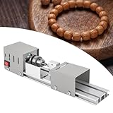 Mini-Drehmaschine, 96W 12-24V 4000-9000rpm Metall-Fräs-Drechselbank, Feindrehmaschine Drehbank Holz Lathe Multifunktionale Miniatur-Beads Maschine DIY Holzbearbeitung