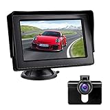 Rückfahrkamera mit Monitor Rückfahrkamera Auto IP68 Wasserdicht Nachtsicht Einparkhilfe System 4.3'' LCD Rückansicht Bildschirm