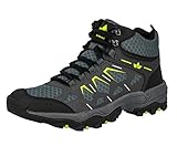 Lico Sierra High Herren Trekking- & Wanderstiefel, Anthrazit/ Lemon, 43 EU