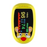 Pulsoximeter Fingeroximeter，Pulsoximeter für Kinder mit TFT-Display – Tragbarer Fingerclip-SpO2-Monitor zur Messung von Blutsauerstoff & Herzfrequenz | Schnelle Ergebnisse in 3-5 Sekunden (gelb)