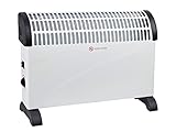 Konvektor Heizung, Elektroheizer für 25m² Räume - 3 Stufen 750W/1250W/2000 Watt