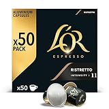 LOR L or Espresso Ristretto Kapseln, 50 Stück, 260 g – Packung mit 50 Kapseln