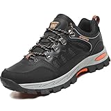 VTASQ Herren Wanderstiefel Leichte Wanderschuhe Atmungsaktiv Outdoor Sportlich Gleitsicher Bequem Bergstiefel Trekking Schuhe Damen Herren Wanderhalbschuhe schwarz 42EU