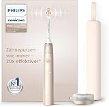 Philips Sonicare DiamondClean Prestige 9900 – Elektrische Schallzahnbürste mit 1x A3 Premium-All-in-One-Bürstenkopf und Ladeetui in Champagner (Modell HX9992/11)