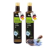 Schwarzkümmelöl 2x 500 ml, gefiltert | 100% rein, kaltgepresst, Vielseitig für Küche und Hautpflege, Frei von Zusatzstoffen - mituso