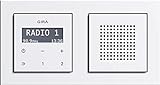 Gira Badradio RDS Unterputzradio mit Lautsprecher und E2 Rahmen reinweiß glänzend