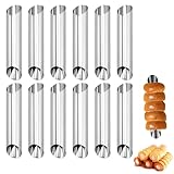 12 Stück Schaumrollenformen,Schillerlockenform,Schillerlocken Formen,Schaumrollenformen Klein,Cannoli Formen,Edelstahl Cannoli Form,Schaumrollenformen Antihaft,Für Croissant Hörnchen