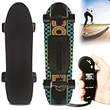 Nicvrea Elektro-Skateboard mit 200-W-Motor, 81 cm langes Longboard mit Fernbedienung, 4 Modi, max. 21 km/h, 8-lagiges Deck, Elektro-Skateboard für Erwachsene und Jugendliche,C