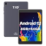 TJD Android 12 Tablet 7,5 Zoll, 4GB RAM+64GB ROM+512GB MicroSD, IPS Full-HD-Touchscreen, 8MP+2MP Kamera, Wi-Fi| Bluetooth| 4000mAh| Google GMS| 2 Lautsprecher (Grau)