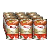 Buss Klassische Suppen - Tomatensuppe verfeinert mit Sahne - Lecker-Fruchtige Tomatencremesuppe - Schnelle vegetarische Fertiggerichte zum Aufwärmen in Mikrowelle & Topf - Lange haltbar - 12 x 400g