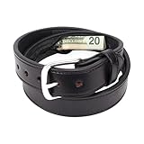 Leder-Geldgürtel für Reisen, Umlenkungssicher für Reisen, Bargeldaufbewahrung, Sicherheitszubehör für Wertsachen, Schmuck, Schlüssel, Speicherkarten, Quittungen