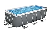 Bestway® Power Steel™ Ersatz Frame Pool ohne Zubehör 412 x 201 x 122 cm, grau, eckig