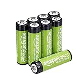 Amazon Basics AA-Batterien, wiederaufladbar, vorgeladen, 8 Stück (Aussehen kann variieren)